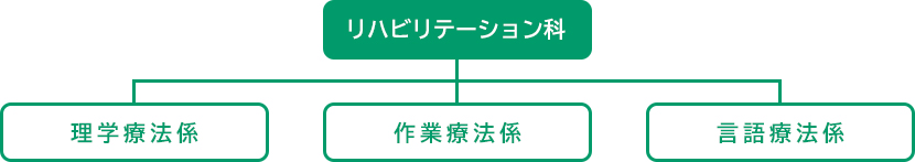リハビリテーション科の構成図