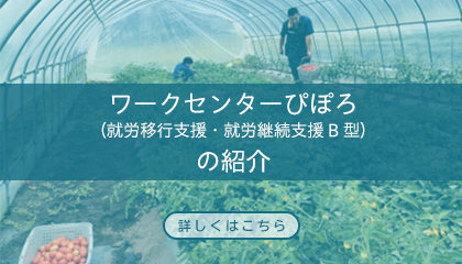 ワークセンターぴぽろ（就労移行支援・就労継続支援B型）のご案内